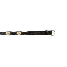Black Bull Rider Single Concho Leather Belt