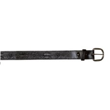 Black Leather children's tooled Rodeo belt 