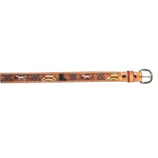 Child's Rodeo Colored Tooled Leather Belt