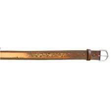 Tooled Leather Belt With Name Space