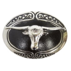 Longhorn Oval Western Buckle