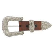 3 piece belt buckle with rhinestones 