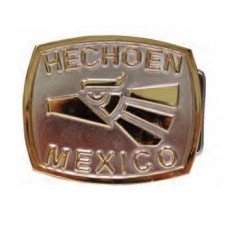 Gold "Hecho en Mexico" Rectangle Buckle