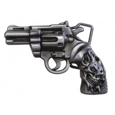  Buckle, Revolver Gun with Skull