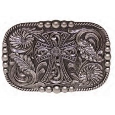 Sliver Buckle With Cross 