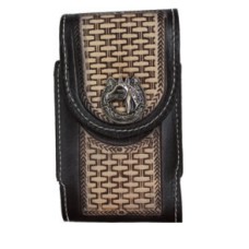  Tooled Basket Weave Cell Phone Pouch