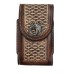 Tooled Basket Weave Cell Phone Pouch