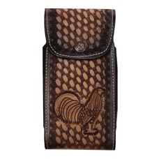 Rooster Tooled Cell Phone Pouch