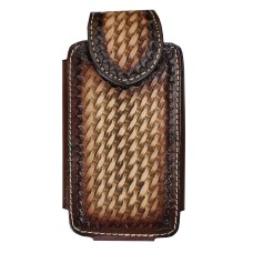 X Large Brown iPhone / Smart Phone tooled leather