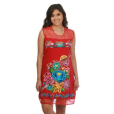 Manta Embroidery Mesh Dress