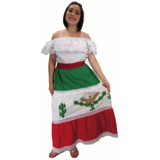 Cactus with Eagle Embroidered Skirt