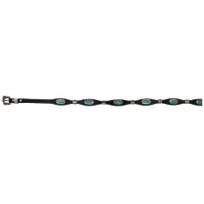 Black Leather Hat Band Concho