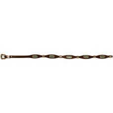 Brown Leather Hat Band Concho Brown Leather Hat Band Concho