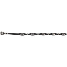 Black Leather Hatband With Conchos