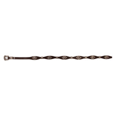 Brown Leather Hatband with Conchos Brown Leather Hatband with Conchos