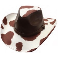 Faux Cow Hide Hat