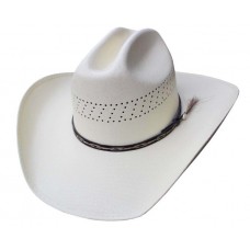 Canvas White Hat Cowboy Crown