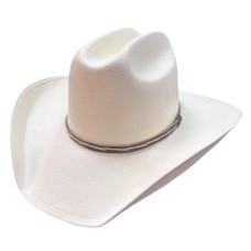 Canvas Cowboy hat with Leather Band