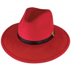  Faux Suede Hat - Red