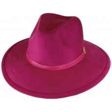 Faux Suede Hat - Pink