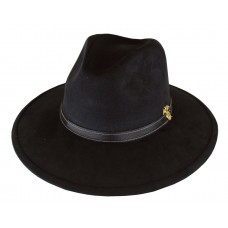  Faux Suede Hat - Black