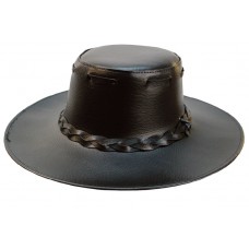 Leather Imitation Hat Black