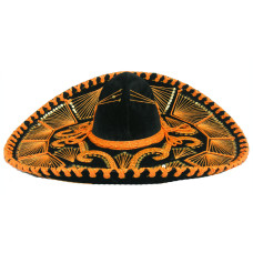Black/ Gold Mariachi Deluxe Hat 23”