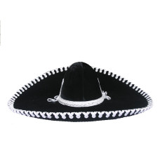Adult Black Mariachi Hat