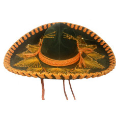Black/Gold Boys Charro Hat