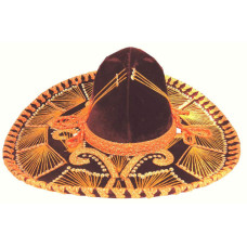 Burgundy/Gold  Boys Charro Hat