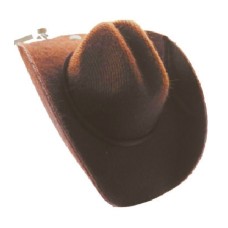  Brown Felt Mini Key chain Hat 