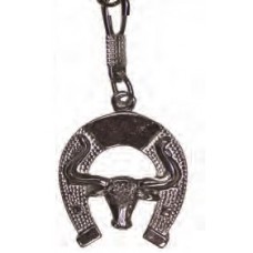  Lucky Horse Shoe with Longhorn Head Key-chain