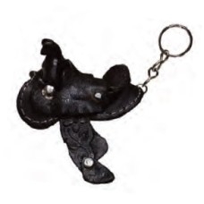 Black Mini Saddle Key Chain