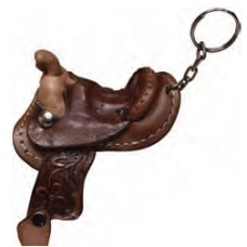 Brown Mini Saddle Key Chain