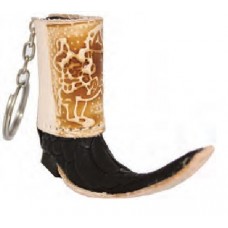 Tooled Tribal Boot Lighter Holder and Key Chain