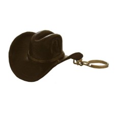 Leather Cowboy Hat Key Chain Brown