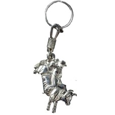 Metal Bull rider Key chain