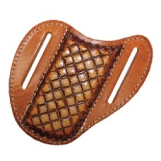 Honey Basket Weave Tooled Knife Sheath