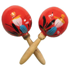Painted Gourd Maracas