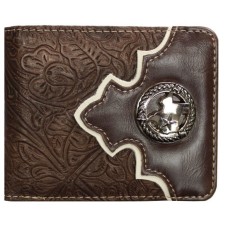 Brown Leather Bi-fold Wallet