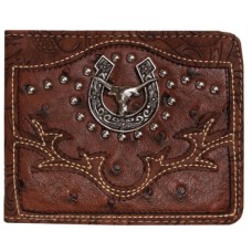  Brown Bi-fold Wallet HS/Longhorn Concho