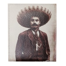Bi-fold Emiliano Zapata leather wallet