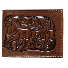 Tooled Stampede Leather Wallet