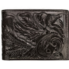 Bi-fold Tooled Feather Wallet Bi-fold Tooled Feather Wallet