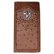  Brown Checkbook Wallet with Praying Cowboy