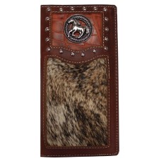 Cow hair Roper (Checkbook) Leather Wallet